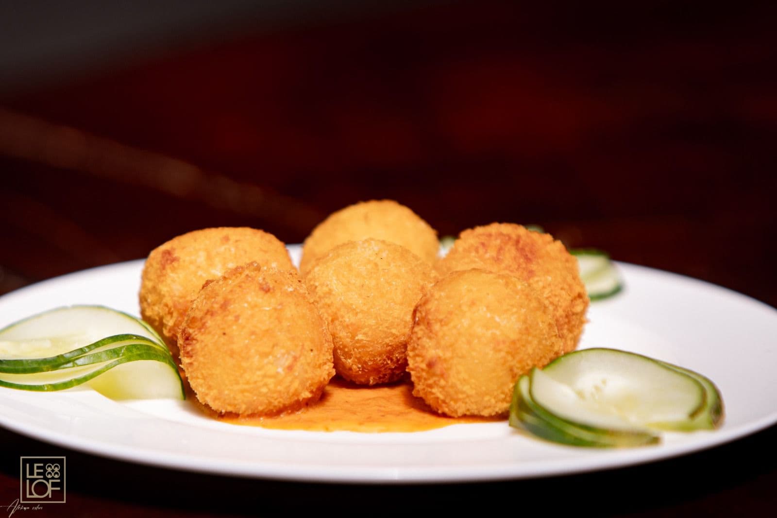 Croquettes de tubercules aux herbes